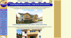 Desktop Screenshot of ferienwohnung-insel-usedom-koserow.de
